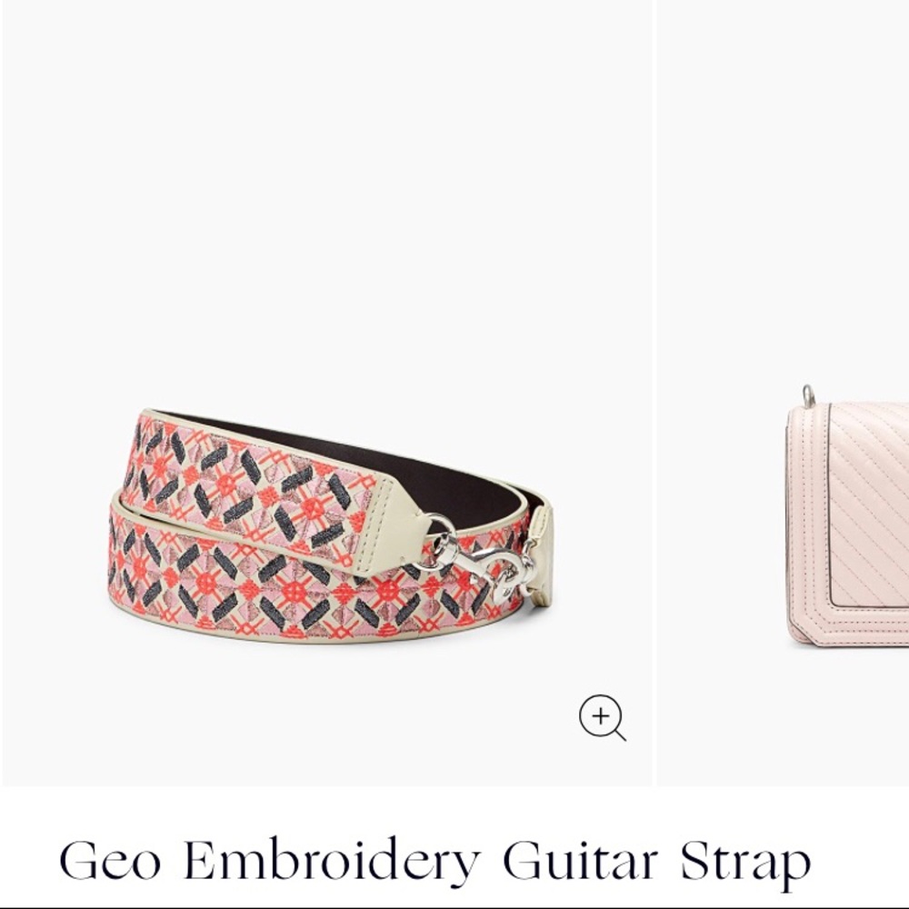 Rebecca Minkoff Geo Embroidery Guitar Strap